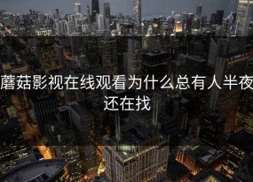 蘑菇影视在线观看为什么总有人半夜还在找